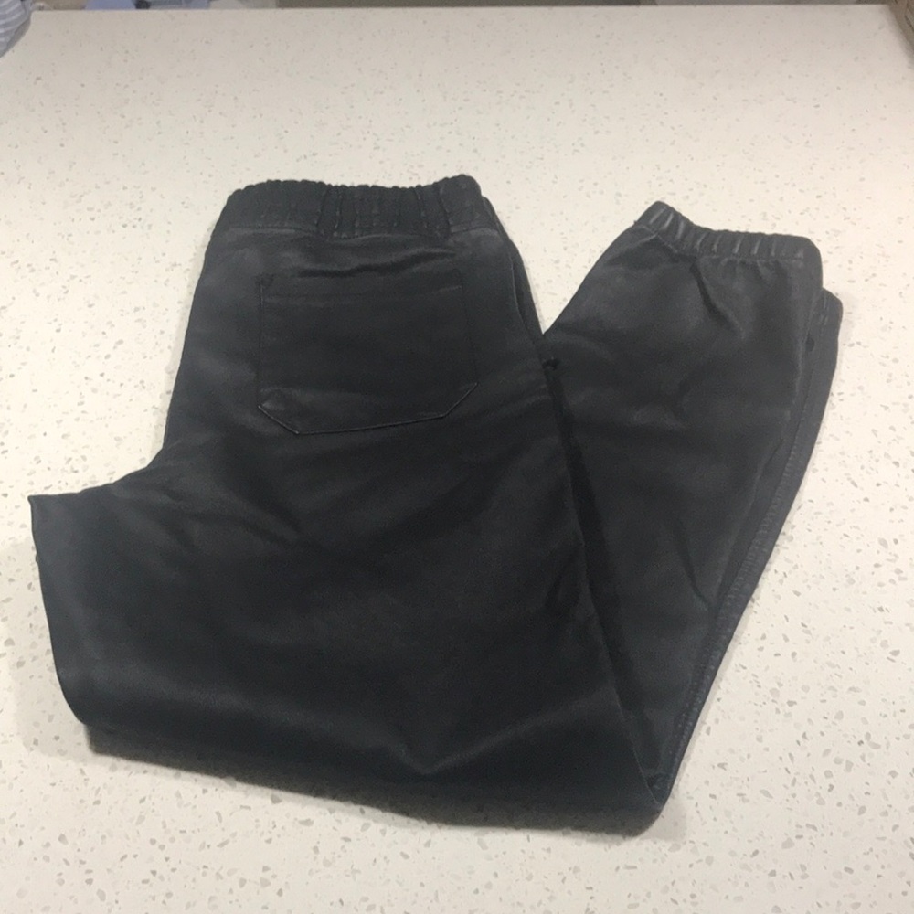 Men’s Faux Leather joggers